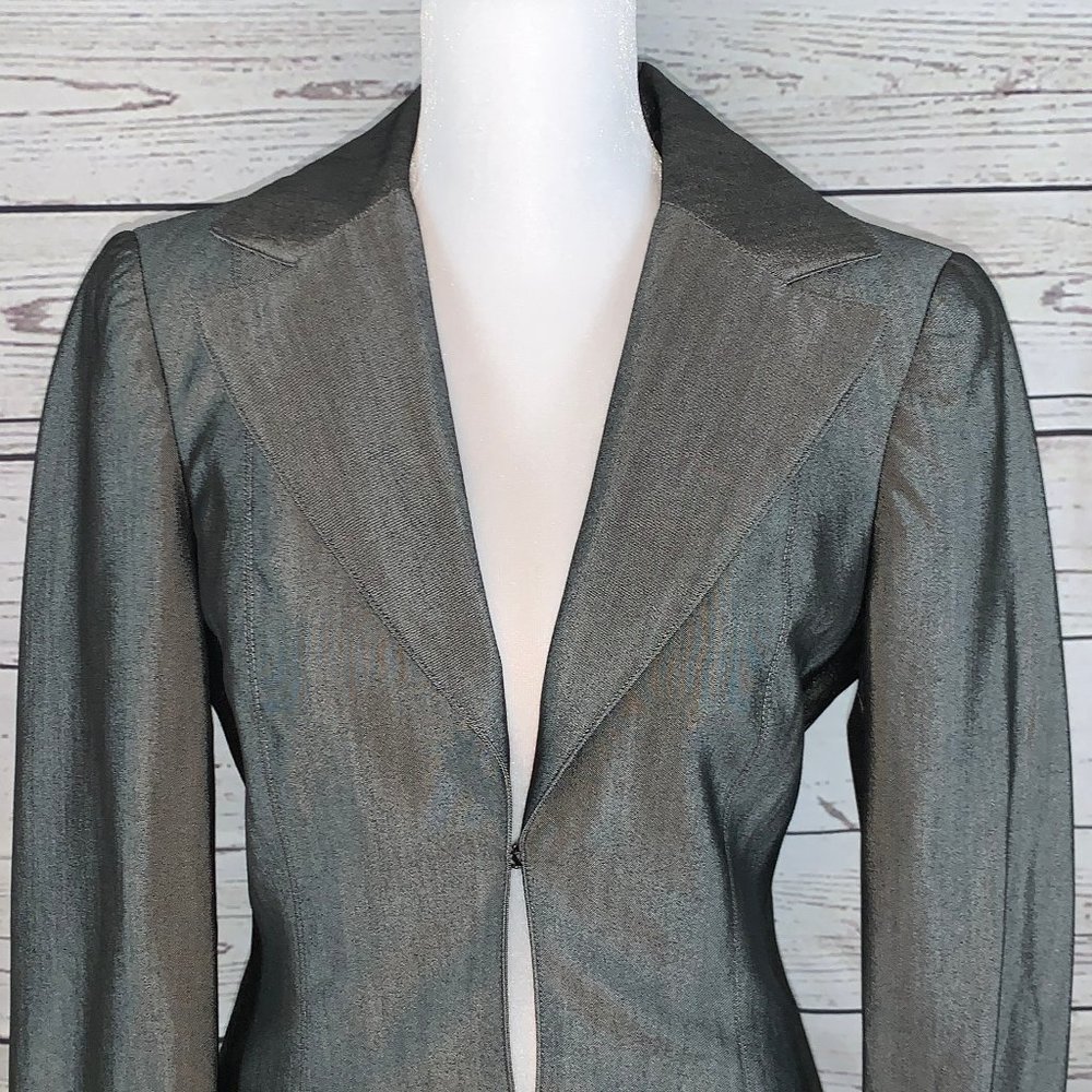 Like New BEBE Silky Grey Blazer - Picture 2 of 5